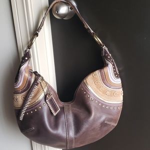 Coach Leather Studded Hobo